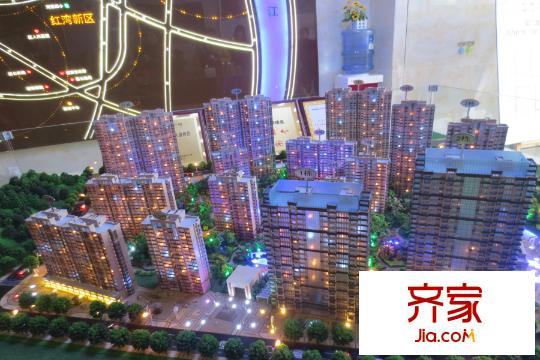 合一中央城项目现场沙盘图(2015-03)