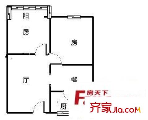十字街住宅楼户型图十字街 1室 户型图 1室1厅1卫1厨