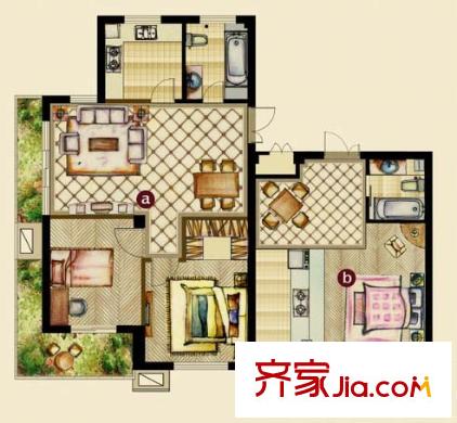 时代广场 3室 图