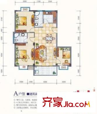 金源大厦 3室 户型图