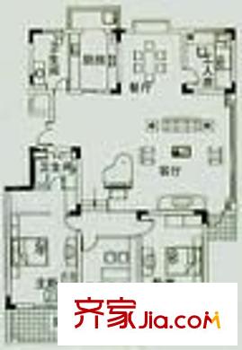 蓝湾半岛 4室 户型图