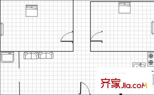 万福园 2室 户型图
