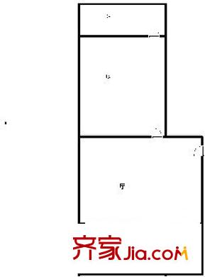 洪城路东方巴黎 1室 户型图