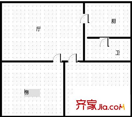 北京西路省政府大院 2室 户型图