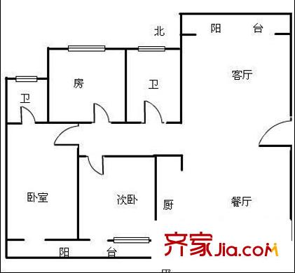 中欧金球公寓 4室 户型图
