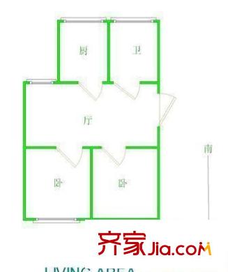抚生路住宅楼户型图抚生路 2室 户型图 2室1厅1卫1厨