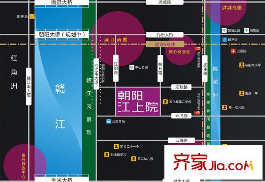 朝阳江上院区位图