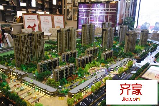 保利心语花园小区沙盘鸟瞰(2015-12)