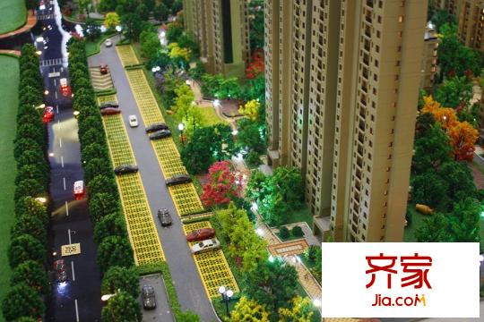 保利心语花园小区沙盘停车位(2015-12)