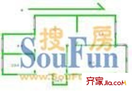 民德路花园角小区 2室 户型图