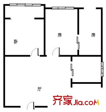 南京西路水利局宿舍户型图户型图 3室1厅1卫1厨