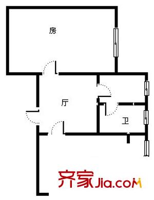 南京西路水利局宿舍户型图户型图 2室1厅1卫1厨