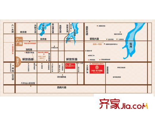 洪城东公馆区位示意图