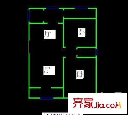 福州路郊区武装部宿舍 户型图