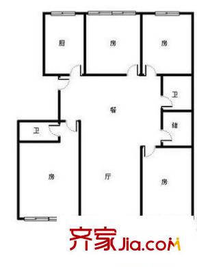 新世界广场 4室 户型图