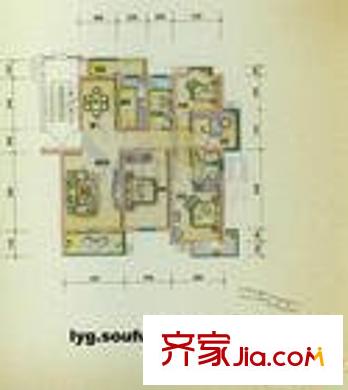 桃苑公寓户型图户型图 2室2厅1卫1厨