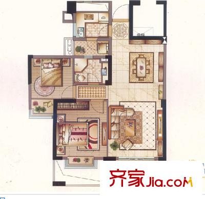 青山南路税务局宿舍 2室 户型图