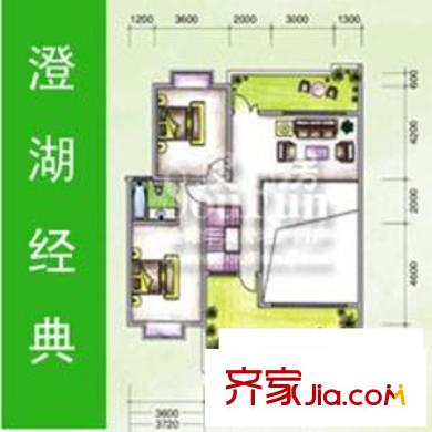 澄湖经典户型图4室3厅2卫1厨