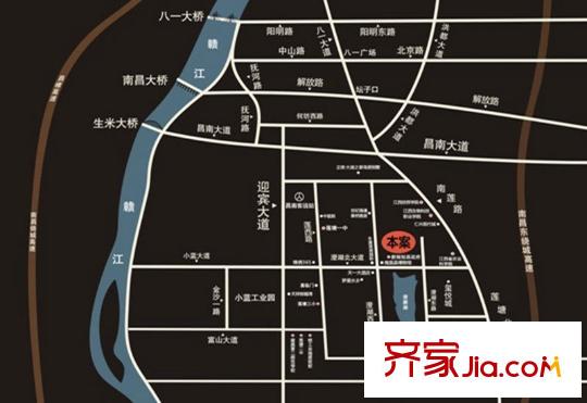 君悦府交通示意图