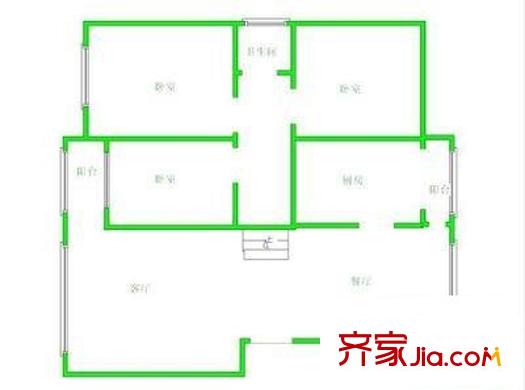 洪都北大道省社科院宿舍户型图洪都北大道社科院宿舍 3室 户型图 3室2厅2卫1厨