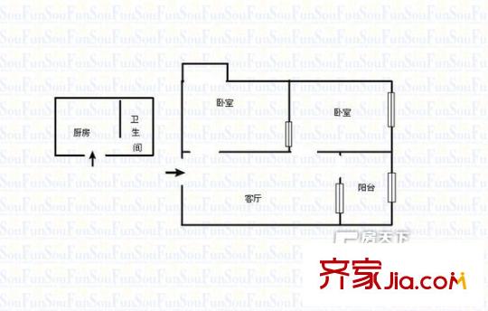 硬質(zhì)合金廠宿舍 戶型圖