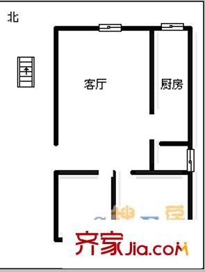 南京东路单位宿舍 2室 户型图