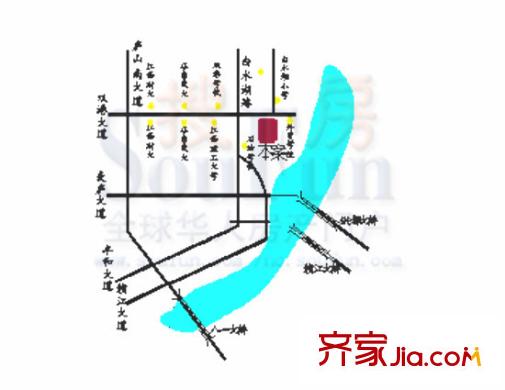 美羅江畔交通圖