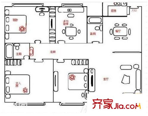 硬質(zhì)合金廠宿舍 戶型圖