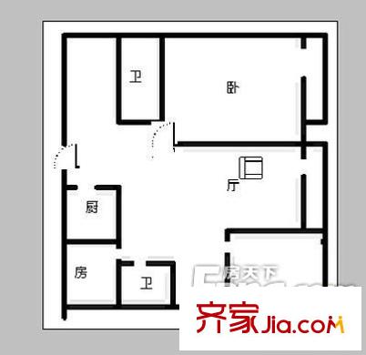 东方广场 三居室户型图