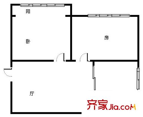 葡萄架户型图户型图 1室1厅1卫1厨