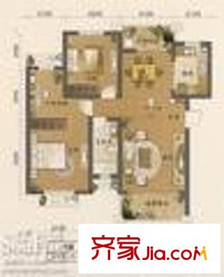 翰林苑小區(qū) 3室 戶型圖