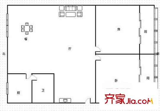 贤士二路法院宿舍户型图贤士二路18号法院宿舍 2室 户型图 2室2厅1卫1厨