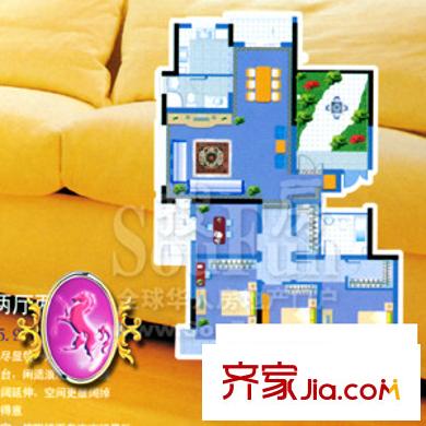 碧水华庭户型图尊贵居 4室2厅2卫1厨