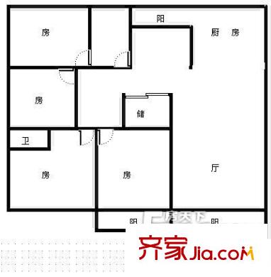 永叔路 四居室户型图