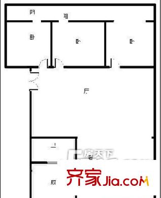 贤士二路法院宿舍户型图贤士二路18号法院宿舍 三居室户型图 3室2厅1卫1厨