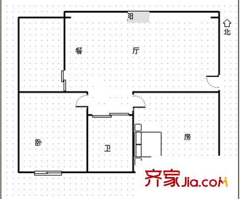 永叔路 2室 户型图