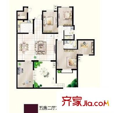 贤士翠园 3室 户型图