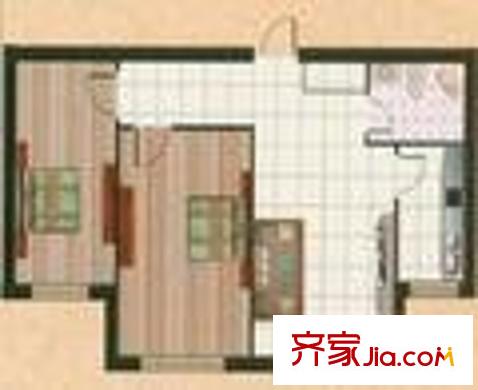 船山路船山广场 2室 户型图