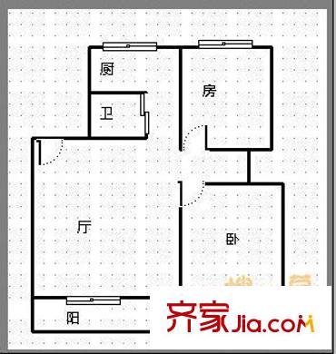 建设路通用机械厂宿舍 户型图