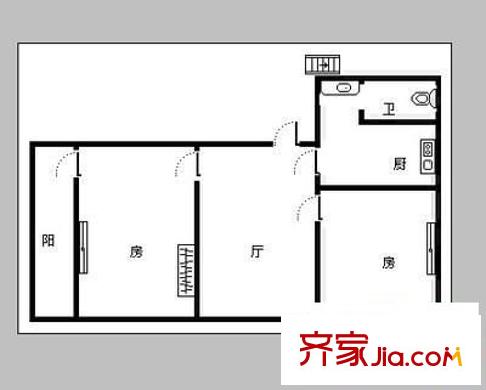 惠民门住宅区 2室 户型图