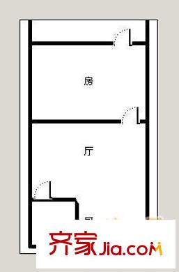 惠民门住宅区 一居室户型图
