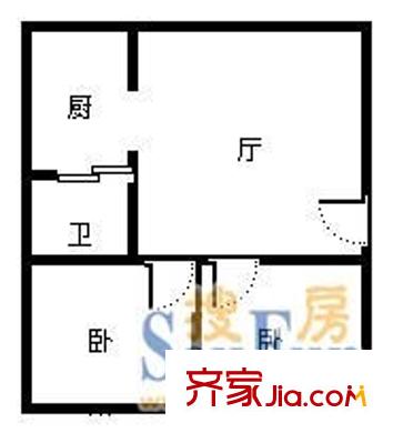 金盘路水利厅宿舍户型图金盘路省水利厅宿舍 2室 户型图 2室1厅1卫1厨