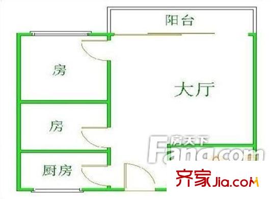 建设路通用机械厂宿舍 户型图