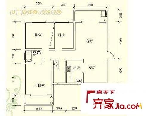 惠民门住宅区 2室 户型图