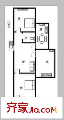 惠民门住宅区 3室 户型图