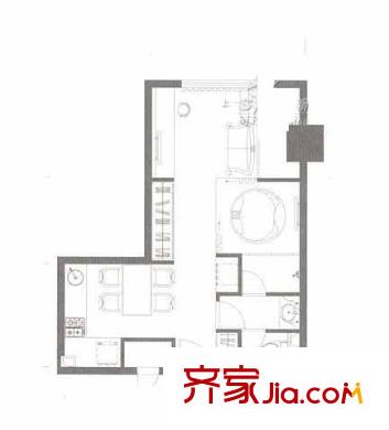 洪城路月池住宅小区 2室 户型图