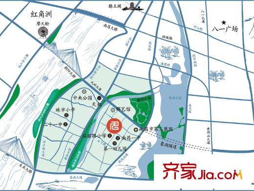 聯(lián)發(fā)君領(lǐng)朝陽區(qū)位圖