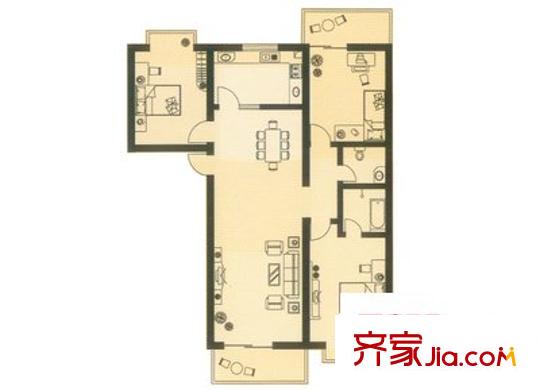 永外正街一附院宿舍 2室 户型图
