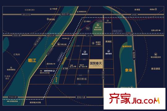 國(guó)貿(mào)春天項(xiàng)目區(qū)位圖