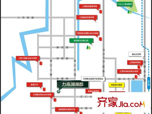 力高瀾湖郡電子區(qū)位圖
